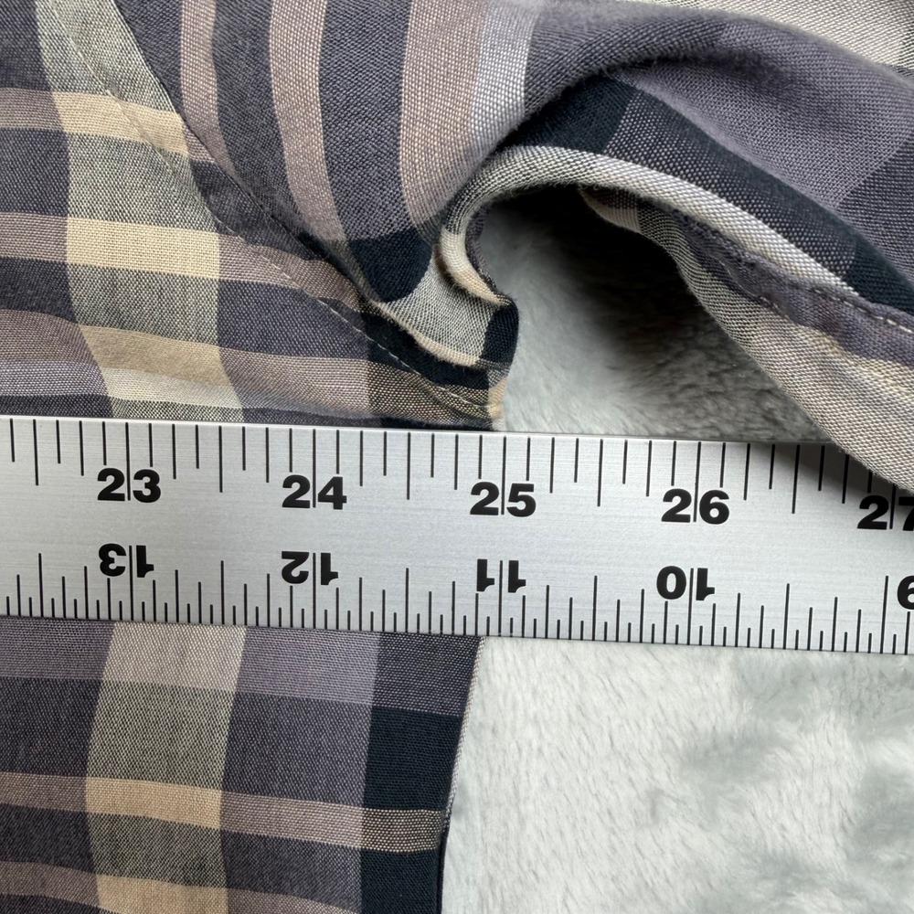 BD Baggies Mens Chatham Cloth Plaid Button Down Shirt Grey Black Tan Large - Picture 3 of 16
